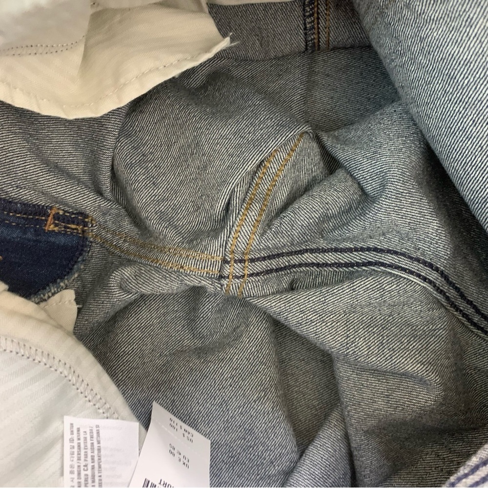 Abercrombie & fitch High Rise 90s Relaxed Split-Vent Hem Jean 29 short NWT - Picture 10 of 12